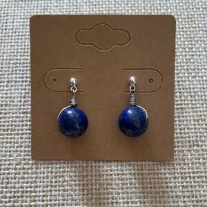 Elegant Lapis Lazuli Drop Earrings
